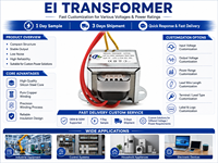 Transformateur de puissance Ei 48*30 220V 120V vers 12V 10 Ampères 120W