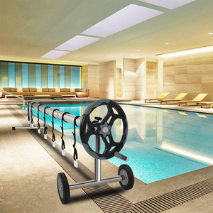 BN Swimming <strong>Pool</strong> Solar <strong>Cover</strong> <strong>Roller</strong> With Wheel <strong>Pool</strong> <strong>Cover</strong> <strong>Roller</strong> Reel for Dia. 3.25'' Tube - Product Image 4