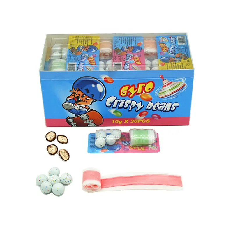 Novelty Fruit Flavor Gummy Roll Candies with Egg Chocolate Candy in Tablet
