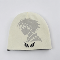 Op maat gemaakte Jacquard logo reversibele gebreide beanie muts, custom acryl, dubbelzijdig, custom patroon, club beanie, streetwear, groothandel