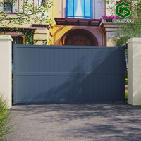 Portes en alliage d'aluminium modernes personnalisées, portes d'entrée en métal antirouille pour jardins, projets résidentiels de villas