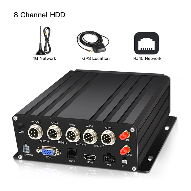 CCENTEN Customized Mobile MDVR 8 ChanneL Cctv Car Mdvrr Hard Disk MDVR  HiSilicon Processor 4G Remote Monitoring for Vehicles