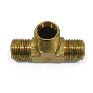 Raccord en T hydraulique en acier au carbone à filetage interne, adaptateur de tuyau de transition de type C, pour machines haute pression - Product Image 2