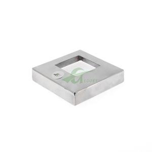 Decorazione pavimento Post tubo quadrato 40*40 50*50Mm corrimano Base piastra copertura ringhiera scala copertura Base tubo - Product Image 1