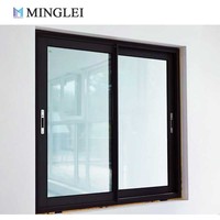 Fenêtres coulissantes à double vitrage en vente chaude, verre Low-E, fenêtre coulissante en aluminium, fenêtre coulissante avec moustiquaire