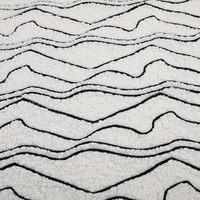 Tissu en polaire sherpa à points ondulés, motif matelassé, matière douce et moelleuse pour manteaux d'hiver, vestes et vêtements chauds