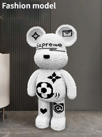 Nouveautés Briques Miniatures Assemblées Ours 93cm Collection Micro Blocs de Construction Figurines Bearbrick Jouets avec Lumière LED