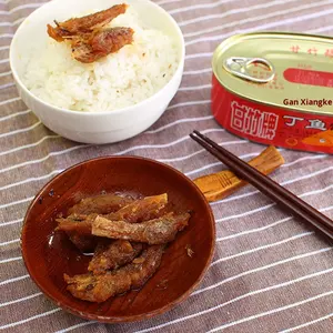 ปลาดิ้นทอดกระป๋องยี่ห้อกันจู้ 184 กรัม อาหารทะเลพร้อมรับประทานสำหรับมื้อเร่งด่วนและโจ๊ก ขายส่ง - Product Image 3