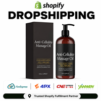 Huile de massage anti-cellulite OEM, huile de massage corporel au collagène 240 ml, étiquette privée, dropshipping Shopify