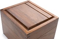 Petite boîte de rangement carrée pour la cuisine, en bambou massif, minimaliste, brillante, multifonctionnelle, pliable, capacité 1-3L, pour recettes