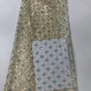 Đẹp Trắng Trong Suốt <span class=keywords><strong>Payette</strong></span> Sequin Vải Ren Vải Tuyn Sang Trọng Sequin Vải Cho Sân Khấu Mô Hình Hiệu Suất Khiêu Vũ Ăn Mặc - Product Image 5