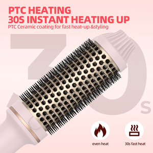 Cepillo Térmico 3 en 1 de 1.5 Pulgadas para Rizar, Alisar y Peinar, Temperatura Ajustable, Calentamiento Rápido en 30s, Rizos con Volumen sin Esfuerzo - Product Image 3