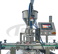Machine de remplissage verticale entièrement automatique professionnelle pour liquides à haute viscosité avec 1 buse pour shampoing, crème, pâte, gel, huile, baume