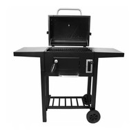 Barbecue à charbon de bois extérieur professionnel en acier au carbone noir épaissi pour Patio Cour Ménage Niveau Poudre Enduit pour