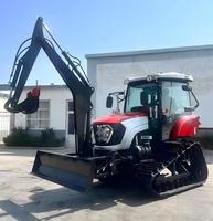 Tracteur à chenilles 80HP, 100HP, 120HP, 140HP avec prise de force 2400, pelle rétrocaveuse, lame de bulldozer et chargeur frontal en option pour travaux agricoles