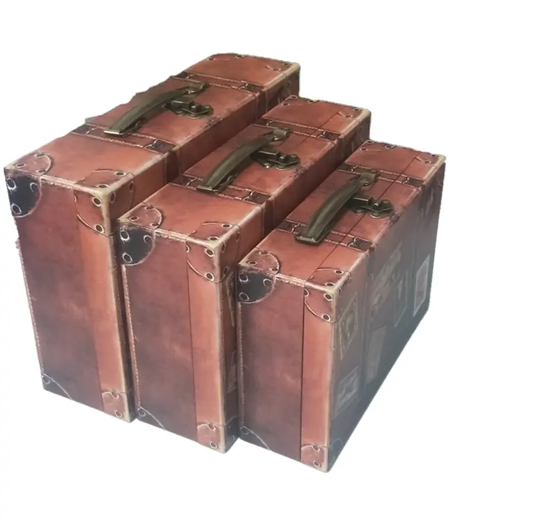 प्राचीन बच्चों के उपहार बॉक्स ताला गत्ता सूटकेस बॉक्स के साथ गर्म बेच बच्चे सूटकेस बॉक्स