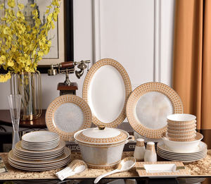 Ensemble de vaisselle en gros, style européen, bol et assiette en céramique, ensemble à café, cafetière - Product Image 5