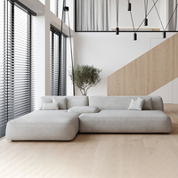 Canapé modulaire design moderne, canapé sectionnel italien Chesterfield, canapé-lit en tissu gris foncé, canapé en forme de L, canapé de salon