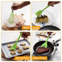 Nouvel ensemble d'ustensiles de cuisine en silicone 5 pièces, résistant à la chaleur, écologique et antiadhésif, pour la pâtisserie