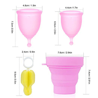 Copa Menstrual de silicona, copa Menstrual plegable para mujeres