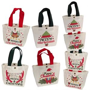 Bolsa de Lona Personalizada al por Mayor con Logotipo, para Regalos de Navidad, con Asa Larga, Diseño de Papá Noel, para Empacar Dulces - Product Image 2