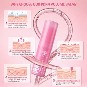 Stick multi-baume au collagène PDRN à marque privée 5% Volufiline, pour lipofilling naturel, volumisant et lissant le visage, OEM - Product Image 3