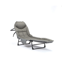 Lit pliant moderne et minimaliste en métal, chaise longue de pause déjeuner réglable, pliable en trois, pour extérieur et bureau