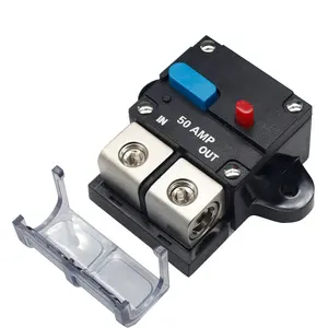 Waterproof Protective Cover 12V 48V DC Car Auto Boat 100 Amp Manual Reset Fuse Auto Audio Circuit Breaker