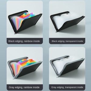 Многослойная папка-органайзер для документов формата А6 с радужной отделкой и молнией, новый стиль, модель ZY8697 - Product Image 4