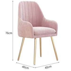 Cheap Nordic Velvet Fabric Modern Luxury Design Furniture Living Room <b>Chairs</b> Upholstered Dining <b>Chair</b> With Metal <b>Leg</b> <b>Gold</b> - Product Image 3