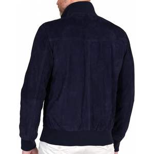 Blouson bomber décontracté pour homme en daim léger avec fermeture à boutons et col montant, idéal pour l'automne - Product Image 5
