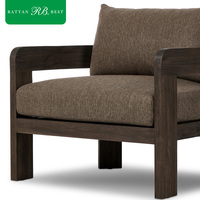 Fauteuil individuel moderne en bois pour jardin, cour et terrasse