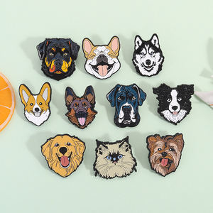 Emaille-Anstecknadel Deutscher Schäferhund, Niedliche Wachhund-Cartoon-Tier-Brosche, Reversnadel, Schmuck, Geschenke für Freunde - Product Image 1