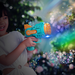 Soplador de burbujas eléctrico automático Gatling de mano de 29 agujeros, juguete para niños, ametralladora de burbujas iluminada de verano para niños y niñas - Product Image 4