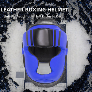 Casco Protector de Cabeza Completo Portátil de Cuero PU para Muay Thai y Sanda, para Entrenamiento - Product Image 2