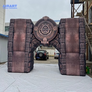 Vòm đá bơm hơi cao 4M cho trang trí sân khấu Nhà Hát theo chủ đề cổ xưa, hoạt động kinh doanh thị trường vòm bơm hơi - Product Image 2