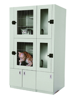 Fabricant villa de luxe pour chats maison condo support personnalisation lumière de stérilisation UVC et éclairage installé maison pour chats