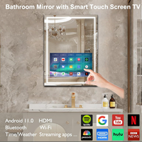 Miroir intelligent Android LCD pour affichage publicitaire, miroir magique de salle de bain, miroir LED étanche, miroir magique intelligent