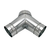 Pièces de systèmes HVAC personnalisables, style industriel, connecteur de conduit d'air à trois voies en Y, pour systèmes de ventilation des écoles et des hôpitaux