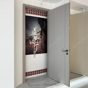 ประตูไม้เนื้อแข็งคุณภาพดีสำหรับภายในบ้าน พร้อมวงกบ ประตูห้องนอน ประตูแบ่งห้อง ประตูไม้สำหรับบ้าน - Product Image 6