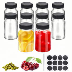 Bon marché, bouteille de miel en verre de 60ml 2oz, <span class=keywords><strong>mini</strong></span> pot à miel et à <span class=keywords><strong>confiture</strong></span>, ensemble de bouchon à vis, louche en bois rechargeable vide pour la cuisine de mariage - Product Image 3