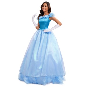 Disfraz de Princesa Cenicienta para Adultos, Color Azul, para Juegos de Rol, Fiestas, Cosplay - Product Image 3