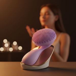 Brosse nettoyante pour le visage, masseur facial, nettoyant facial en silicone, brosse exfoliante, appareil de nettoyage facial sonique - Product Image 1