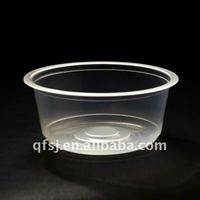Aangepaste 105mm wegwerp PP transparante ronde beker voor saus, ketchup, fruitsalade, dessert, kleine schaaltjes verpakking met EVOH-barrière optie