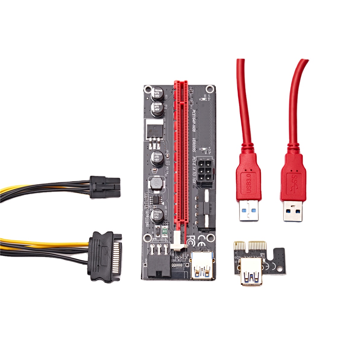 009S Райзер ver009s pci Райзер molex pci-e x16 pcie коннектор GPU адаптер карта удлинитель Кабель