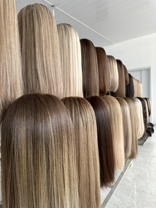 Precio de fábrica Pelucas judías rubias kosher de cabello humano Remy virgen ruso con encaje superior y base de piel - Product Image 4