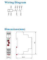 Relais temporisé modulaire étoile-triangle Ourtop, minuterie réglable 0,1s-10min pour rail DIN pour le contrôle des moteurs