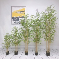 Arbre bonsaï en gros 120cm 150cm 180cm Palmier artificiel bananier Bambou Oiseau de paradis avec fleurs