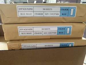 Chine Fabrication A4 NCR Papier 60gsm CB Blanc CFB <span class=keywords><strong>Bleu</strong></span> Jaune Vert rose en <span class=keywords><strong>Bleu</strong></span> Image - Product Image 3