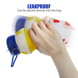 Customizable Silicone <b>Sport</b> <b>Water</b> <b>Bottle</b> for Kids Collapsible Leak Proof High Thermal Insulation for Running Gym Gifts Drinkware - Product Image 5